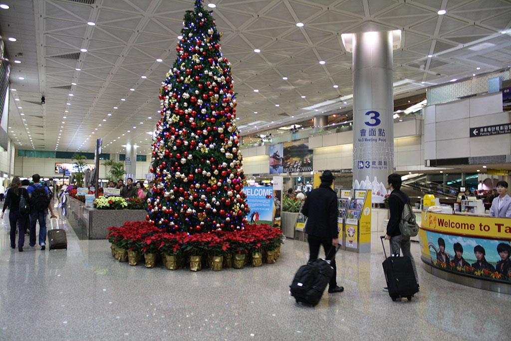 クリスマスの桃園空港
